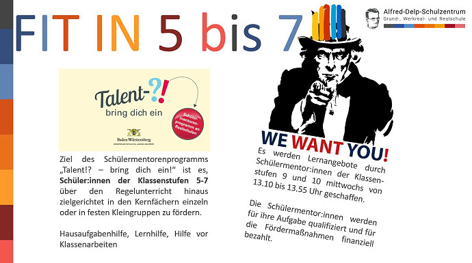 Schülermentorenprogramm “Fit in 5 bis 7”