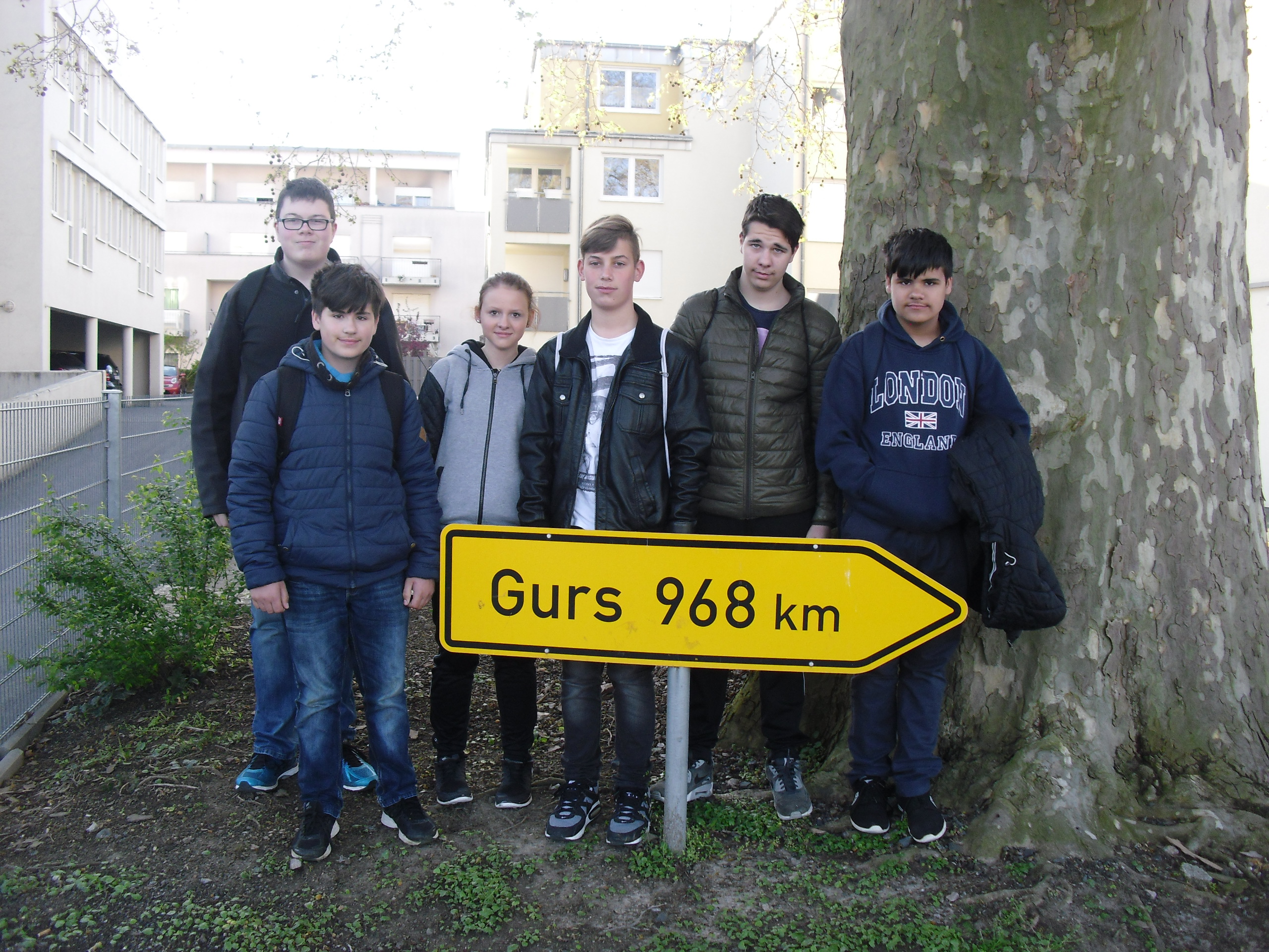 Schüler und Schülerinnen der Klasse 7 in Bruchsal