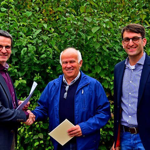 Schulleiter Hr. Weber, Hr. Kretz und Konrektor Hr. Taube