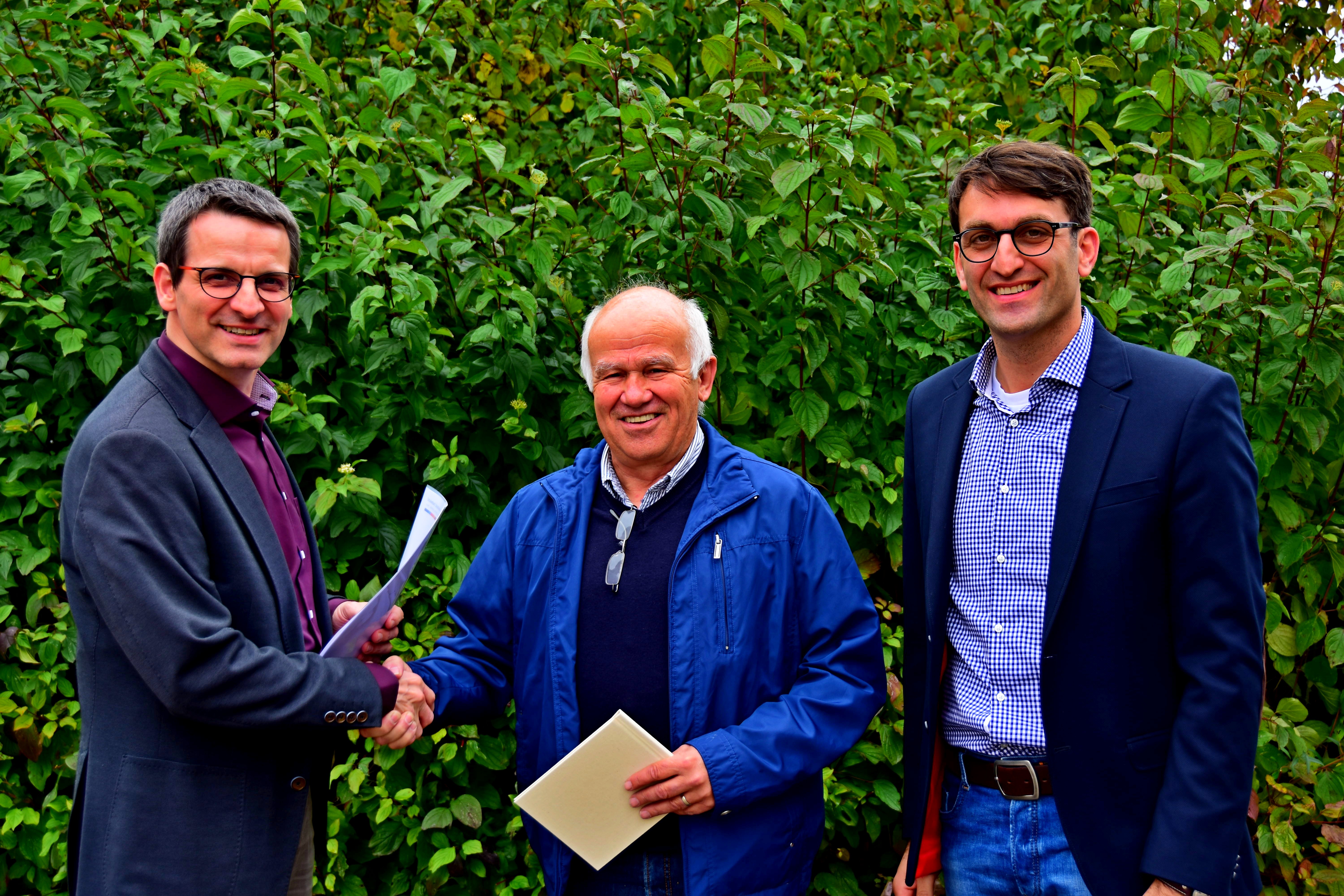 Schulleiter Hr. Weber, Hr. Kretz und Konrektor Hr. Taube