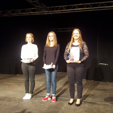 Katharina bei der Preisverleihung