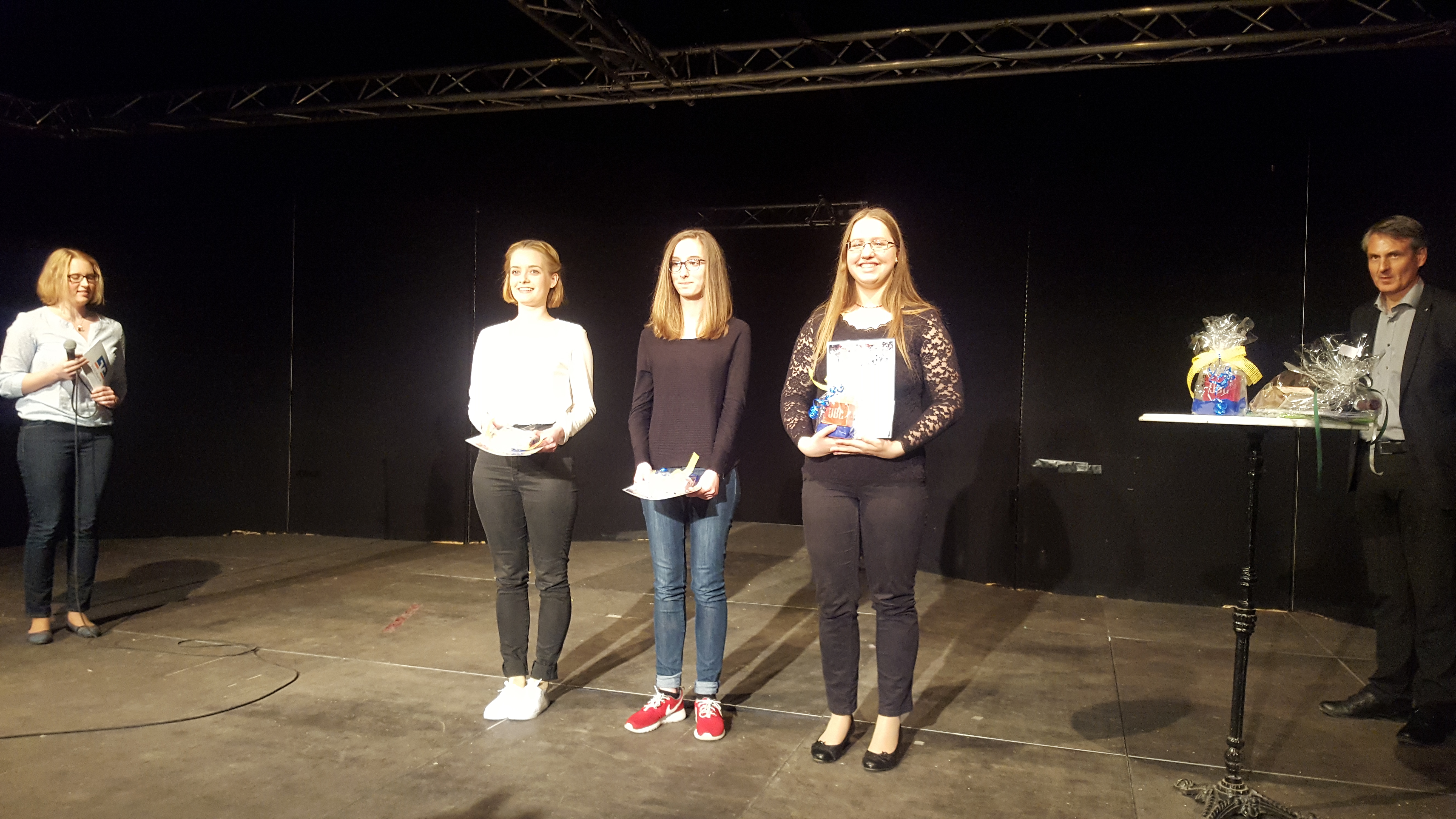 Katharina bei der Preisverleihung